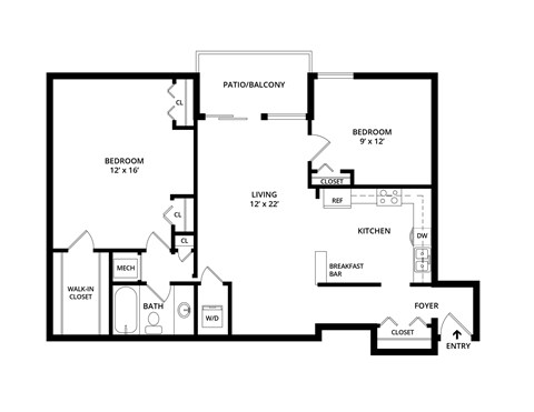 B7 floorplan at Vistas of Annandale, Virginia